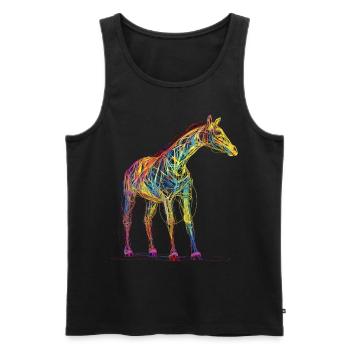 Giraffe Animal Africa Cadeau Animal Lover Zoo - Débardeur bio Premium Homme - noir - Devant - Michal (187cm)