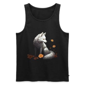 Fuchs Tierliebhaber Geschenk Wildtier Tier Motiv - Männer Premium Bio Tank Top - Schwarz - Vorne - Michal (187cm)