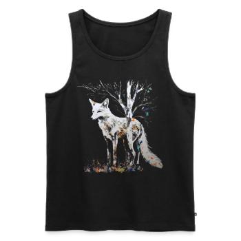 Fuchs Tierliebhaber Geschenk Wildtier Tier Motiv - Männer Premium Bio Tank Top - Schwarz - Vorne - AI Model Male 178 light (178cm)