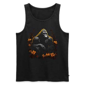Gorilla Animal Monkey Zoo Animal Motif Animal Lover - Men's Premium Organic Tank Top - black - Front - AI Model Male 178 light (178cm)