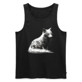 Fuchs Tierliebhaber Geschenk Wildtier Tier Motiv - Männer Premium Bio Tank Top - Schwarz - Vorne - Michal (187cm)