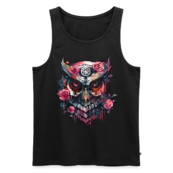 Owl Night Bird Bird Animal Gift Art - Men's Premium Organic Tank Top - black - Front - Michal (187cm)