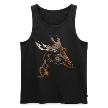 Giraffe Animal Africa Cadeau Animal Lover Zoo - Débardeur bio Premium Homme - noir - Devant - Michal (187cm)