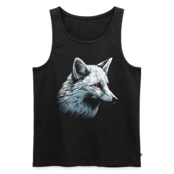 Fox Animal Lover Gift Motif animal sauvage - Débardeur bio Premium Homme - noir - Devant - AI Model Male 178 light (178cm)