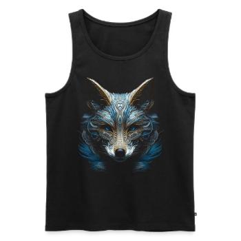 Fuchs Tierliebhaber Geschenk Wildtier Tier Motiv - Männer Premium Bio Tank Top - Schwarz - Vorne - AI Model Male 178 light (178cm)