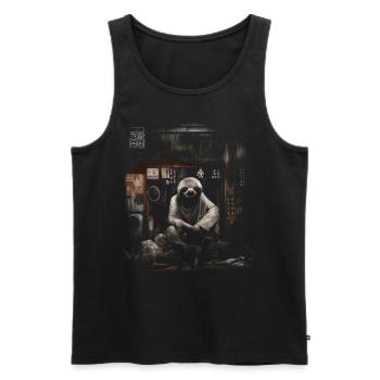 Sloth Animal Gift Animal Motif Art Artwork - Débardeur bio Premium Homme - noir - Devant - AI Model Male 178 light (178cm)