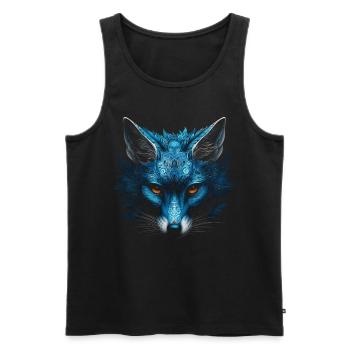 Fuchs Tierliebhaber Geschenk Wildtier Tier Motiv - Männer Premium Bio Tank Top - Schwarz - Vorne - Michal (187cm)