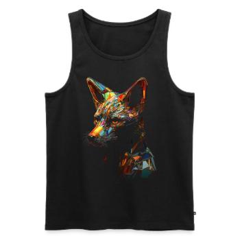Fuchs Tierliebhaber Geschenk Wildtier Tier Motiv - Männer Premium Bio Tank Top - Schwarz - Vorne - AI Model Male 178 light (178cm)
