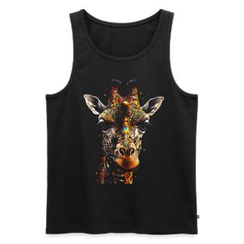 Giraffe Animal Africa Cadeau Animal Lover Zoo - Débardeur bio Premium Homme - noir - Devant - Michal (187cm)