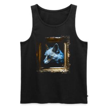 Fuchs Tierliebhaber Geschenk Wildtier Tier Motiv - Männer Premium Bio Tank Top - Schwarz - Vorne - Michal (187cm)