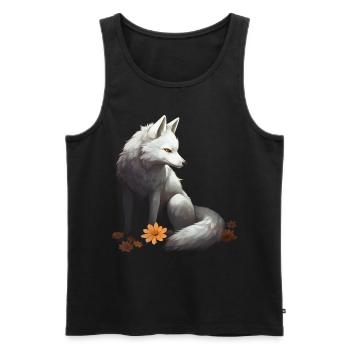 Fuchs Tierliebhaber Geschenk Wildtier Tier Motiv - Männer Premium Bio Tank Top - Schwarz - Vorne - Michal (187cm)