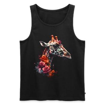 Giraffe Animal Africa Cadeau Animal Lover Zoo - Débardeur bio Premium Homme - noir - Devant - Michal (187cm)