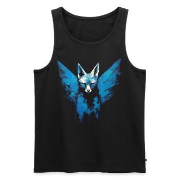 Fox Animal Lover Gift Motif animal sauvage - Débardeur bio Premium Homme - noir - Devant - AI Model Male 178 light (178cm)