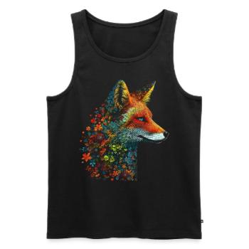 Fuchs Tierliebhaber Geschenk Wildtier Tier Motiv - Männer Premium Bio Tank Top - Schwarz - Vorne - AI Model Male 178 light (178cm)