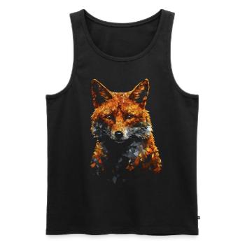 Fox Animal Lover Gift Motif animal sauvage - Débardeur bio Premium Homme - noir - Devant - AI Model Male 178 light (178cm)