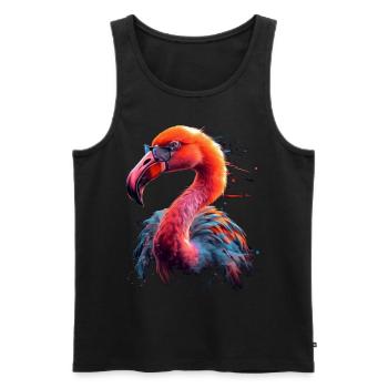 Flamingo Africa Sunglasses Animal Gift - Men's Premium Organic Tank Top - black - Front - Michal (187cm)