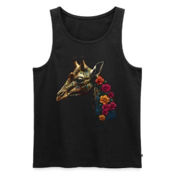 Giraffe Animal Africa Gift Animal Lover Zoo - Men's Premium Organic Tank Top - black - Front - Michal (187cm)