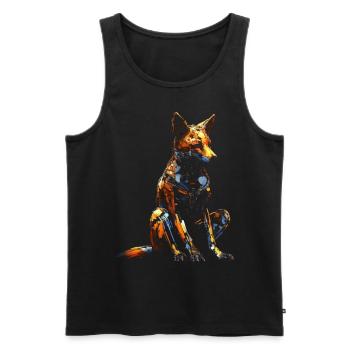 Fuchs Tierliebhaber Geschenk Wildtier Tier Motiv - Männer Premium Bio Tank Top - Schwarz - Vorne - AI Model Male 178 light (178cm)