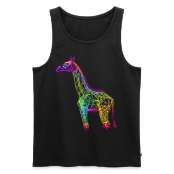 Giraffe Animal Africa Gift Animal Lover Zoo - Men's Premium Organic Tank Top - black - Front - Michal (187cm)