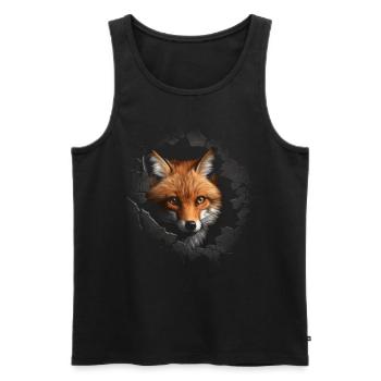 Fuchs Tierliebhaber Geschenk Wildtier Tier Motiv - Männer Premium Bio Tank Top - Schwarz - Vorne - Michal (187cm)
