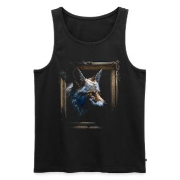 Fuchs Tierliebhaber Geschenk Wildtier Tier Motiv - Männer Premium Bio Tank Top - Schwarz - Vorne - AI Model Male 178 light (178cm)