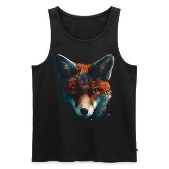 Fuchs Tierliebhaber Geschenk Wildtier Tier Motiv - Männer Premium Bio Tank Top - Schwarz - Vorne - Michal (187cm)