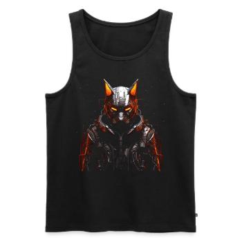 Fuchs Tierliebhaber Geschenk Wildtier Tier Motiv - Männer Premium Bio Tank Top - Schwarz - Vorne - AI Model Male 178 light (178cm)