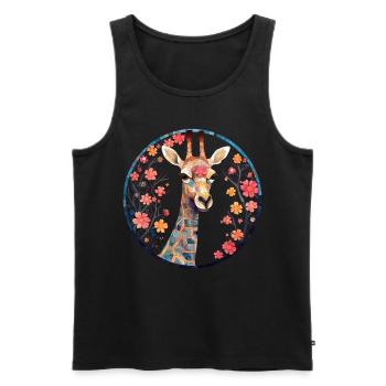 Giraffe Animal Africa Cadeau Animal Lover Zoo - Débardeur bio Premium Homme - noir - Devant - Michal (187cm)