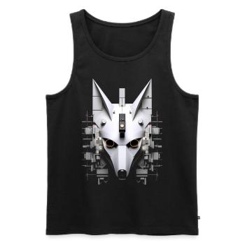 Fox Animal Lover Gift Motif animal sauvage - Débardeur bio Premium Homme - noir - Devant - Michal (187cm)