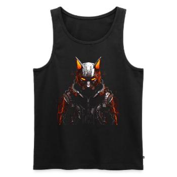 Fuchs Tierliebhaber Geschenk Wildtier Tier Motiv - Männer Premium Bio Tank Top - Schwarz - Vorne - AI Model Male 178 light (178cm)