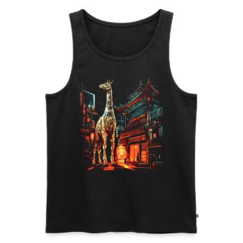 Giraffe Animal Africa Cadeau Animal Lover Zoo - Débardeur bio Premium Homme - noir - Devant - Michal (187cm)