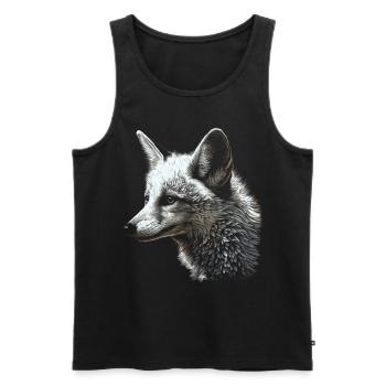 Fuchs Tierliebhaber Geschenk Wildtier Tier Motiv - Männer Premium Bio Tank Top - Schwarz - Vorne - Michal (187cm)