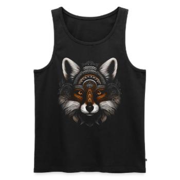 Fuchs Tierliebhaber Geschenk Wildtier Tier Motiv - Männer Premium Bio Tank Top - Schwarz - Vorne - Michal (187cm)