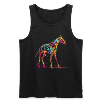 Giraffe Animal Africa Gift Animal Lover Zoo - Men's Premium Organic Tank Top - black - Front - Michal (187cm)