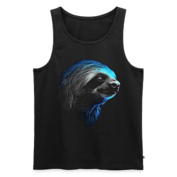 Paresseux Animal Gift Animal Motif Animal Lover - Débardeur bio Premium Homme - noir - Devant - AI Model Male 178 light (178cm)