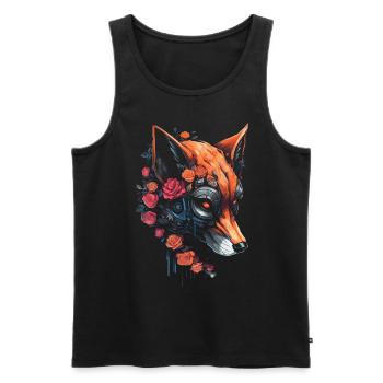Fuchs Tierliebhaber Geschenk Wildtier Tier Motiv - Männer Premium Bio Tank Top - Schwarz - Vorne - AI Model Male 178 light (178cm)