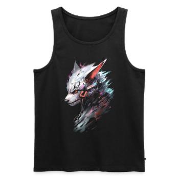 Fuchs Tierliebhaber Geschenk Wildtier Tier Motiv - Männer Premium Bio Tank Top - Schwarz - Vorne - AI Model Male 178 light (178cm)
