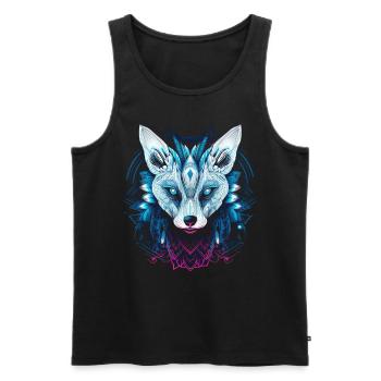 Fuchs Tierliebhaber Geschenk Wildtier Tier Motiv - Männer Premium Bio Tank Top - Schwarz - Vorne - AI Model Male 178 light (178cm)