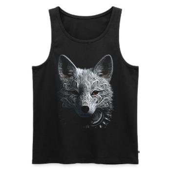 Fuchs Tierliebhaber Geschenk Wildtier Tier Motiv - Männer Premium Bio Tank Top - Schwarz - Vorne - AI Model Male 178 light (178cm)