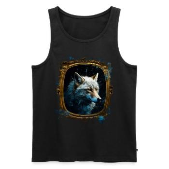 Fuchs Tierliebhaber Geschenk Wildtier Tier Motiv - Männer Premium Bio Tank Top - Schwarz - Vorne - Michal (187cm)