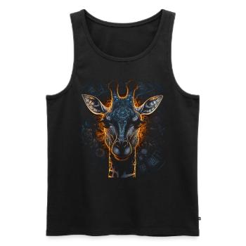 Giraffe Animal Africa Cadeau Animal Lover Zoo - Débardeur bio Premium Homme - noir - Devant - Michal (187cm)