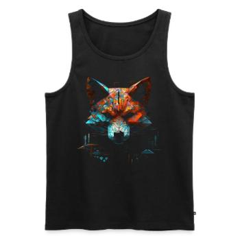 Fuchs Tierliebhaber Geschenk Wildtier Tier Motiv - Männer Premium Bio Tank Top - Schwarz - Vorne - AI Model Male 178 light (178cm)