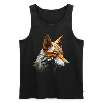 Fuchs Tierliebhaber Geschenk Wildtier Tier Motiv - Männer Premium Bio Tank Top - Schwarz - Vorne - AI Model Male 178 light (178cm)