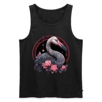 Flamingo Africa Flower Bird Animal Gift - Débardeur bio Premium Homme - noir - Devant - Michal (187cm)
