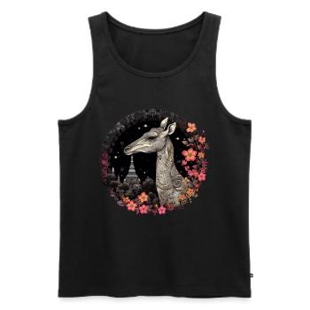 Giraffe Animal Africa Cadeau Animal Lover Zoo - Débardeur bio Premium Homme - noir - Devant - Michal (187cm)