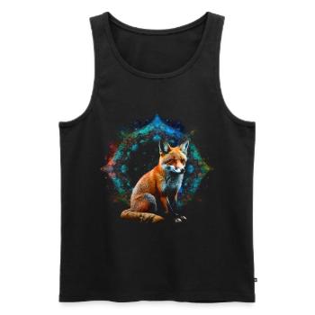 Fuchs Tierliebhaber Geschenk Wildtier Tier Motiv - Männer Premium Bio Tank Top - Schwarz - Vorne - AI Model Male 178 light (178cm)