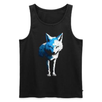 Fuchs Tierliebhaber Geschenk Wildtier Tier Motiv - Männer Premium Bio Tank Top - Schwarz - Vorne - AI Model Male 178 light (178cm)