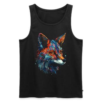 Fuchs Tierliebhaber Geschenk Wildtier Tier Motiv - Männer Premium Bio Tank Top - Schwarz - Vorne - AI Model Male 178 light (178cm)