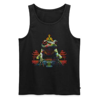 Frosch Kunst Tierliebhaber Geschenk Tiere - Männer Premium Bio Tank Top - Schwarz - Vorne - Michal (187cm)