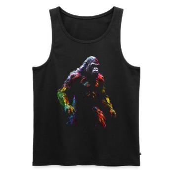 Gorilla Animal Monkey Zoo Animal Motif Animal Lover - Men's Premium Organic Tank Top - black - Front - AI Model Male 178 light (178cm)